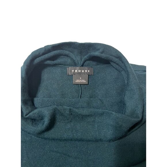 Trouve Nordstrom Teal Thin Knit Angora Sweater Women's Size Small Excellent very - Picture 4 of 6